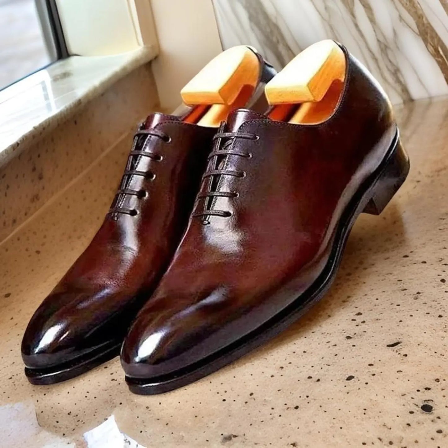 Premium Dark Brown Handmade Leather Oxford Shoes